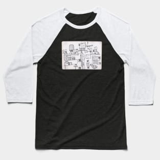 Tel Aviv Israel Sketchbook Architecture Baseball T-Shirt